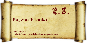 Mojzes Blanka névjegykártya